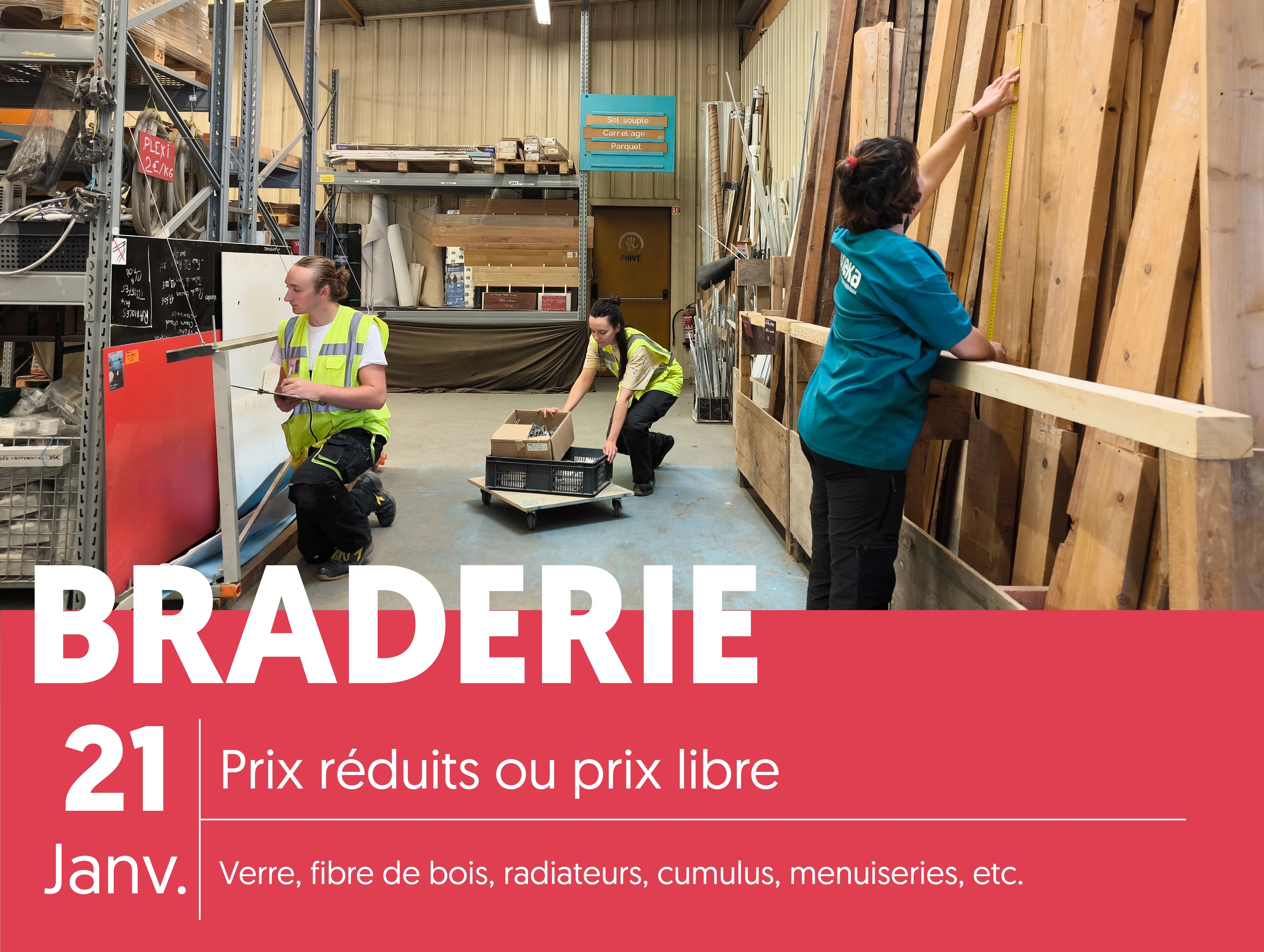 braderie hiver matériaux réemploi pas cher